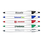 Silhouette - Retractable Ball Point Pen (Blue Writing Ink)
