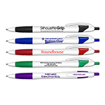 Silhouette Grip - Retractable Ball Point Pen With Rubber Grip