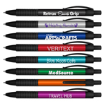 RETRAX Smooth Grip Metallic Retractable Ball Point Pen With Soft Touch Rubberized Trim