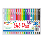 20ct Gel Pens w/ Rubber Grip - Assorted Colors