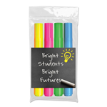 Brite Spots® Highlighters with Custom Insert Card - USA Made - 4 ct