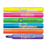 Brite Spots® Broad Tip Highlighters - Solid Barrel - USA Made - Full Color Decal