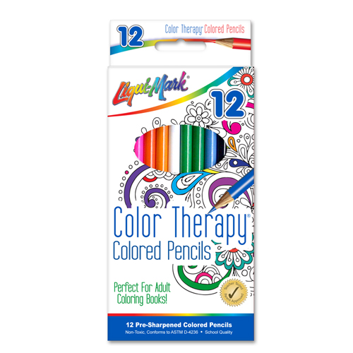 Set of 12 Color Therapy&reg; Colored Pencils 7" Pre-Sharpened