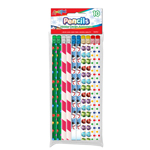 Set of 10 Holiday Theme # 2 HB Fashion Pencils with Eraser