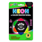 Single Pack Crayo Craze® Neon Six Color Crayon Wheel