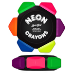 Crayo-Craze® Neon 6 Color Crayon Wheel - Black