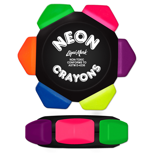 Crayo-Craze&reg; Neon 6 Color Crayon Wheel - Black