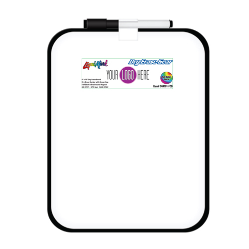 8x10 Dry Erase Board with Full Color Decal - Dry Erase Marker with Eraser Cap